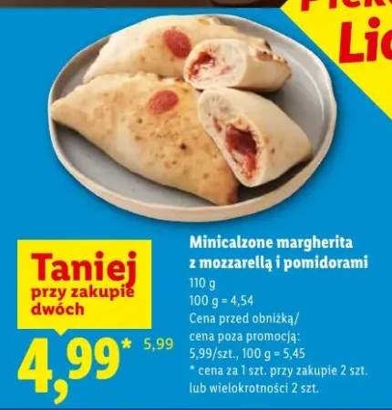 Minicalzone margherita z mozzarellą i pomidorami Piekarnia Lidla