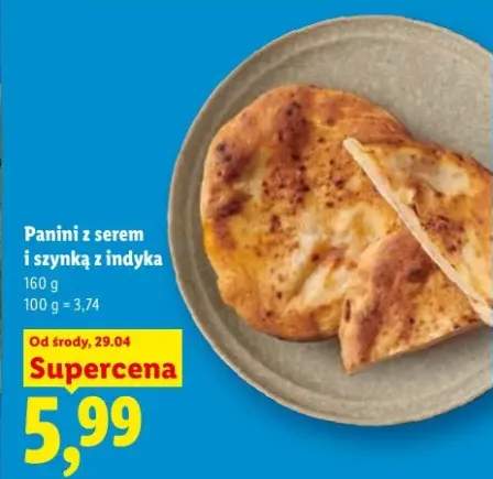 Panini z serem i szynką z indyka Piekarnia Lidla