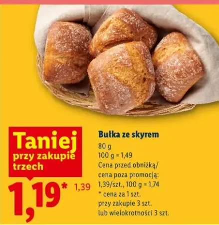 Bułka ze skyrem Piekarnia Lidla