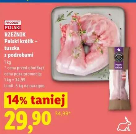 Królik tuszka z podrobami Polski królik Rzeźnik