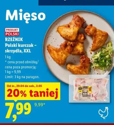 Mięso z kurczaka skrzydła XXL Polski kurczak Rzeźnik