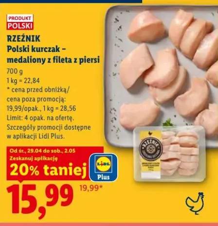 Kurczak polski medaliony z fileta z piersi Rzeźnik