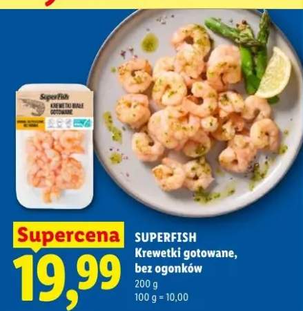 Krewetki białe gotowane bez ogonków SuperFish