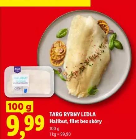 Halibut filet bez skóry Targ Rybny Lidla