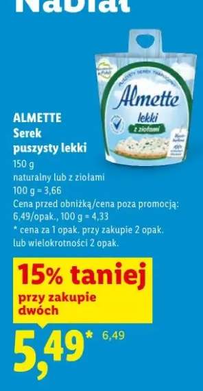 Serek puszysty lekki z ziołami Almette