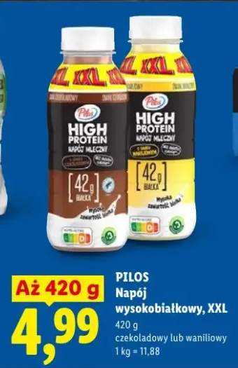 Napój mleczny wysokobiałkowy XXL waniliowy Pilos