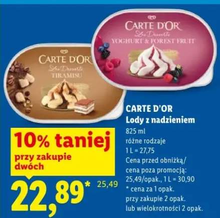 Lody z nadzieniem Carte D'Or