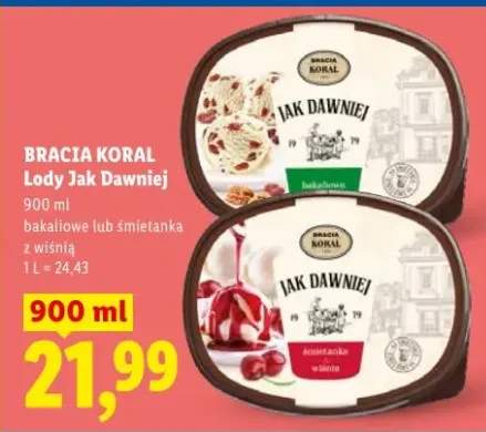 Lody Jak Dawniej śmietanka z wiśnią Bracia Koral