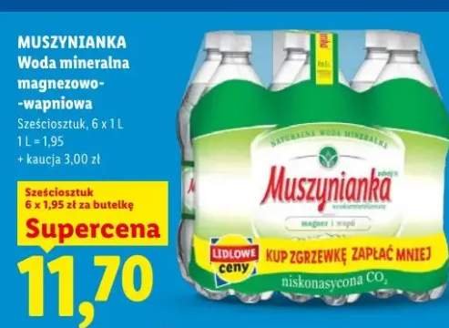 Woda mineralna magnezowo-wapniowa Muszynianka sześciosztuk