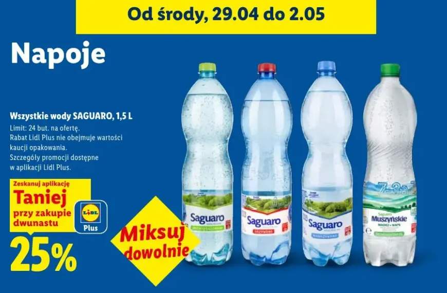 Woda Saguaro wszystkie rodzaje