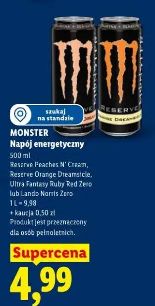 Napój energetyczny Monster Reserve Orange Dreamsicle