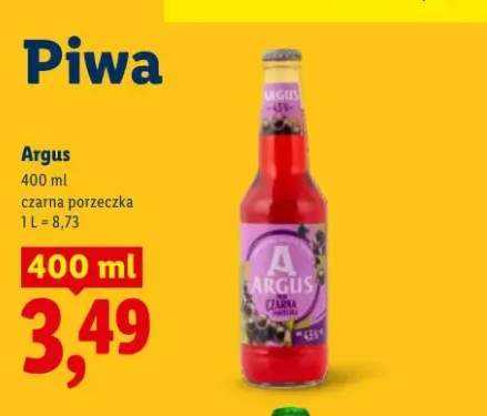 Piwo Argus czarna porzeczka