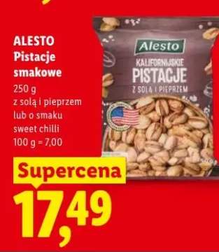 Pistacje smakowe o smaku sweet chilli Alesto