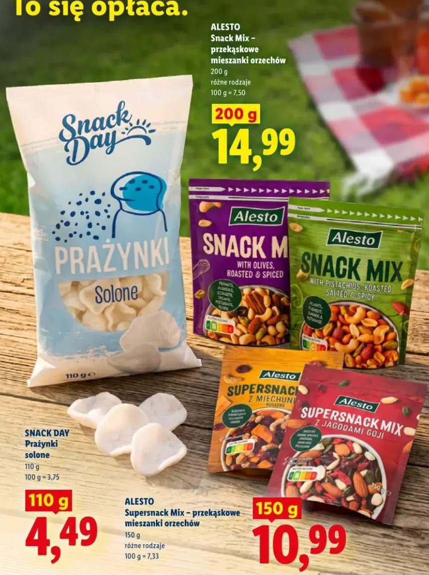 Supersnack Mix przekąskowe mieszanki orzechów z jagodami goji Alesto