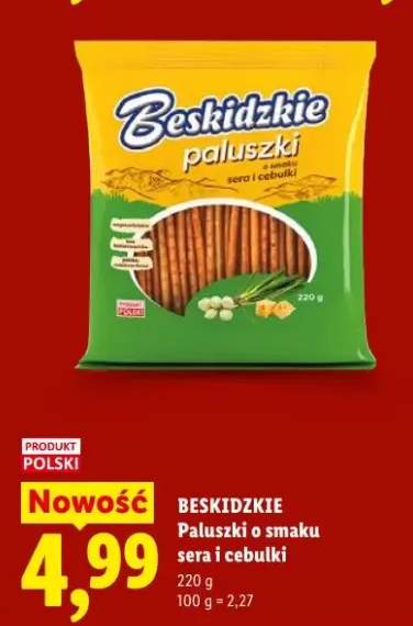 Paluszki Beskidzkie o smaku sera i cebulki