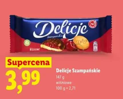 Ciastka Delicje Szampańskie wiśniowe