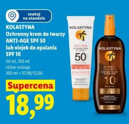 Ochronny krem do twarzy ANTI-AGE SPF 50 Kolastyna