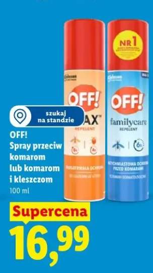 Spray przeciw komarom i kleszczom OFF! MAX repelent
