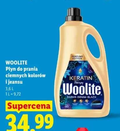 Płyn do prania ciemnych kolorów i jeansu Woolite Keratin Therapy Darks Denim Black Perfume Edition