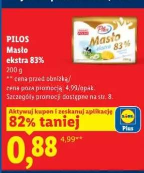 Masło ekstra 83% Pilos