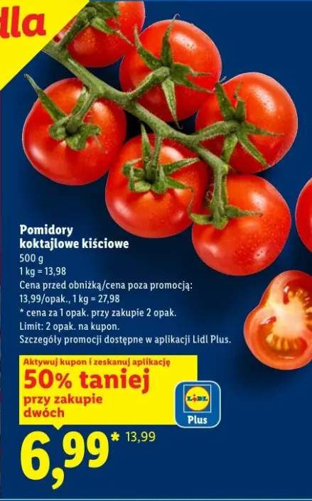 Pomidory koktajlowe kiściowe