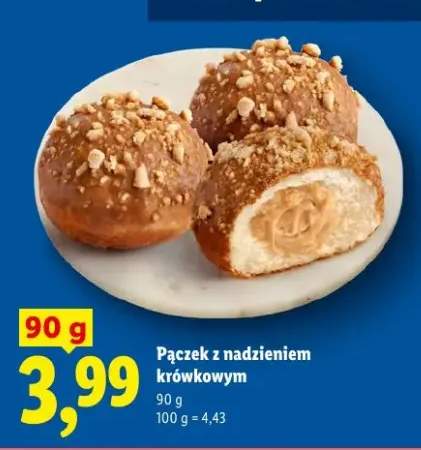 Pączek z nadzieniem krówkowym