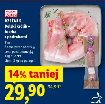Królik tuszka z podrobami Rzeźnik polski