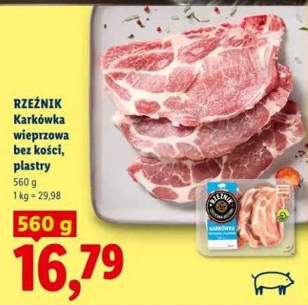 Karkówka wieprzowa bez kości plastry Rzeźnik