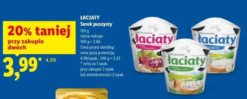Serek puszysty Łaciaty cebula z czosnkiem