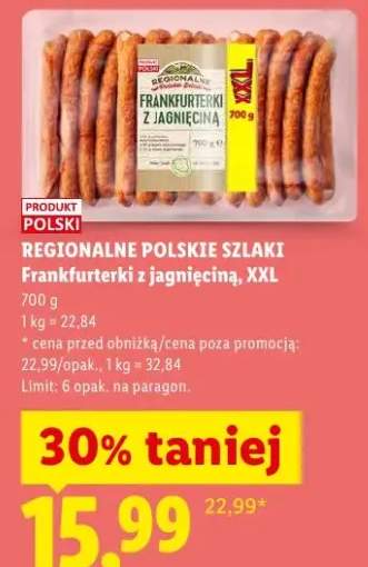 Frankfurterki z jagnięciną XXL Regionalne Polskie Szlaki