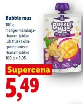 Bubble mus truskawka-pomarańcza-banan-jabłko