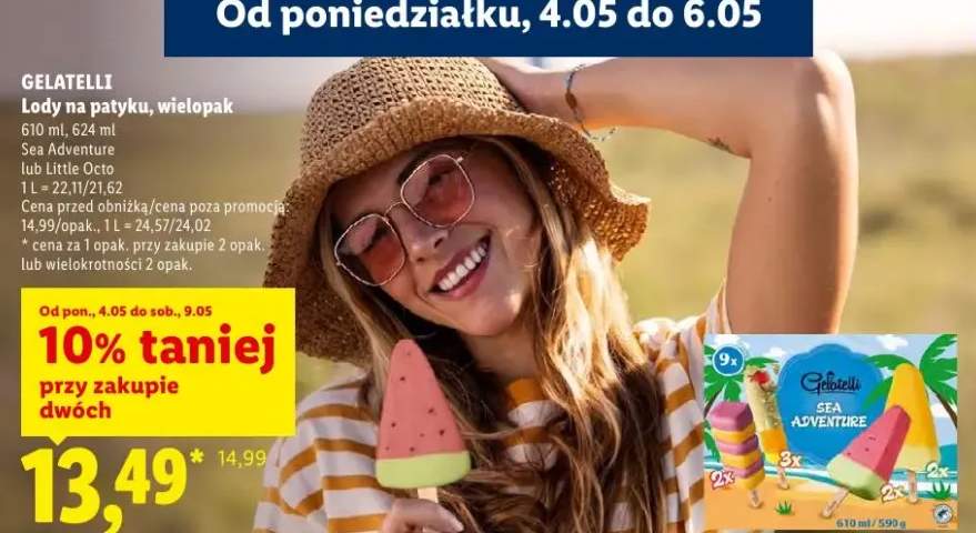 Lody na patyku Gelatelli Little Octo wielopak
