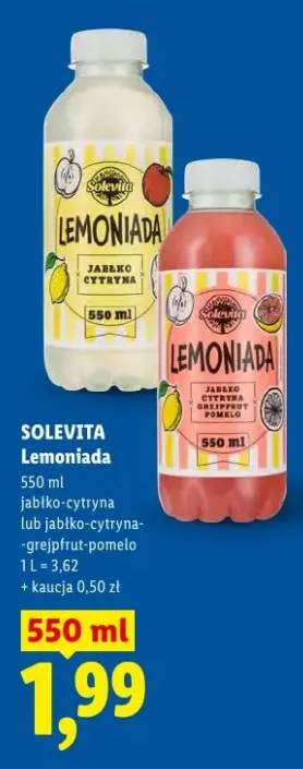 Lemoniada Solevita jabłko-cytryna-grejpfrut-pomelo