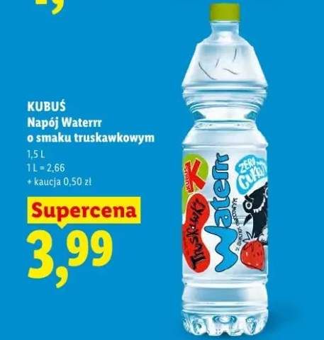 Napój Waterrr o smaku truskawkowym Kubuś
