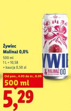 Piwo bezalkoholowe Żywiec Malinaż 0,0%