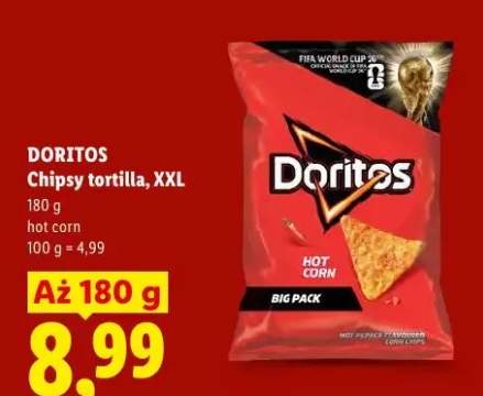 Chipsy tortilla XXL hot corn Doritos