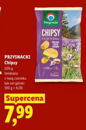 Chipsy śmietana z nutą czosnku Przysnacki