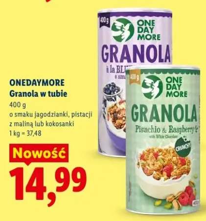 Granola w tubie kokosanki OneDayMore