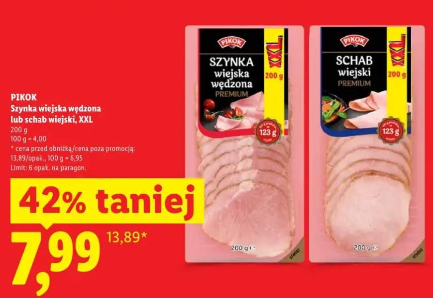 Szynka wiejska wędzona Pikok XXL