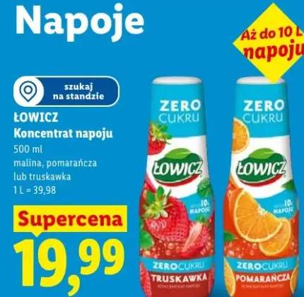 Koncentrat napoju Łowicz Zero Cukru malina