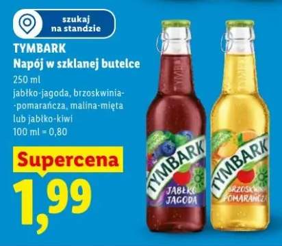 Napój w szklanej butelce Tymbark jabłko-jagoda