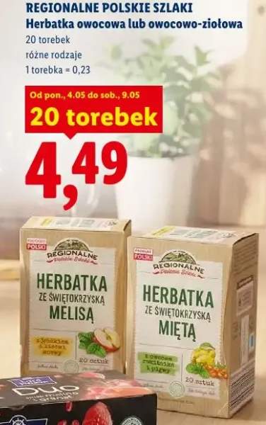 Herbatka owocowa ze świętokrzyską melisą Regionalne Polskie Szlaki