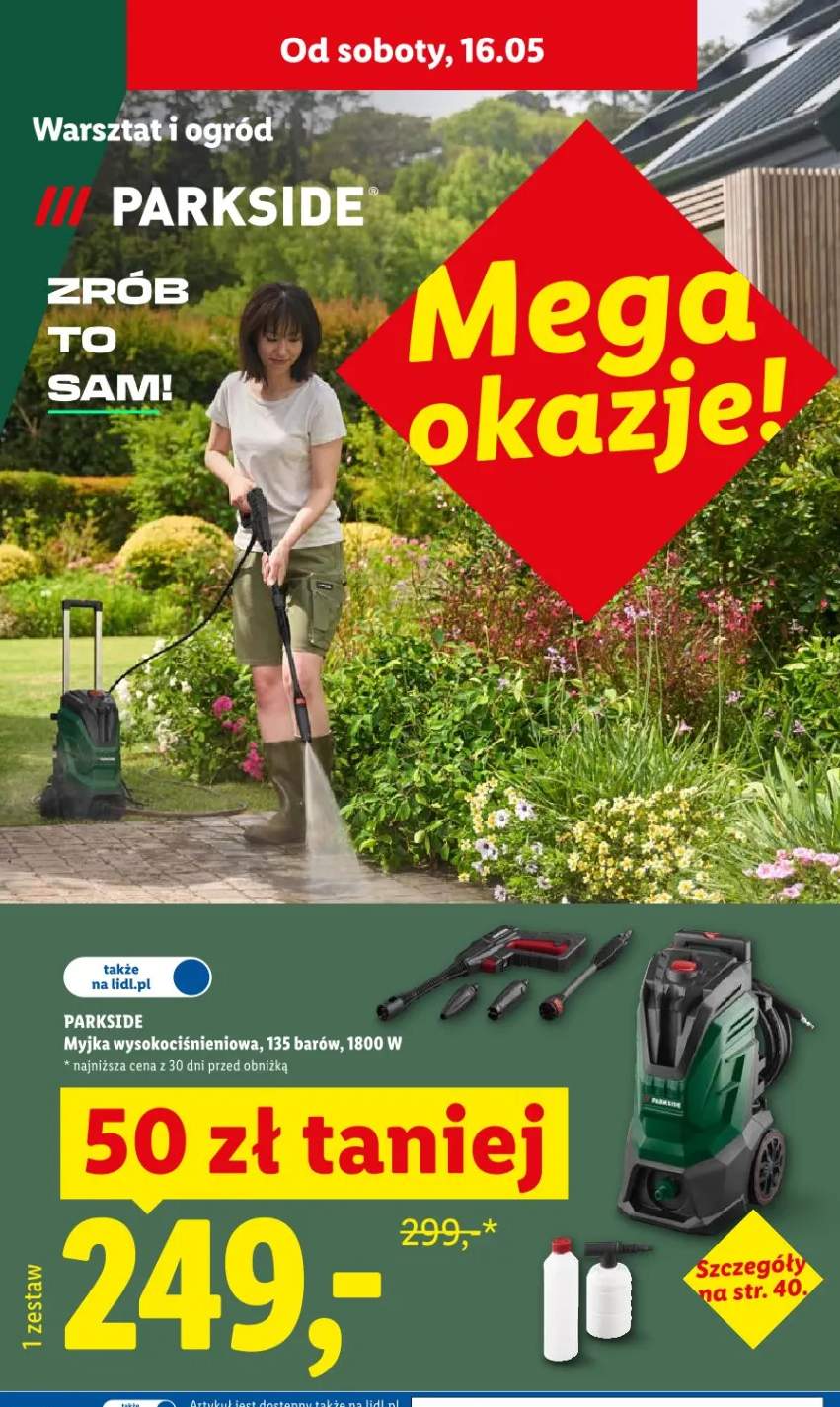Myjka wysokociśnieniowa Parkside 135 barów 1800W