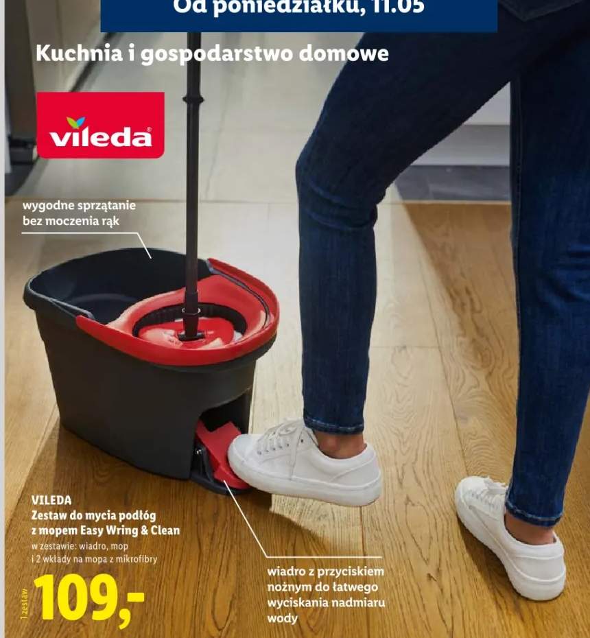 Zestaw do mycia podłóg z mopem Vileda Easy Wring & Clean
