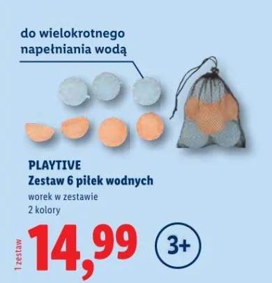 Zestaw 6 piłek wodnych Playtive worek w zestawie
