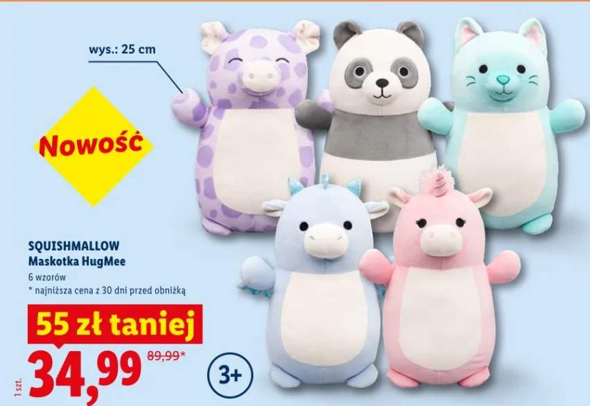 Maskotka HugMe Squishmallow 6 wzorów