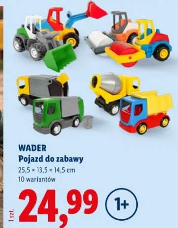 Pojazd do zabawy Wader 25,5x13,5x14,5cm 10 wariantów