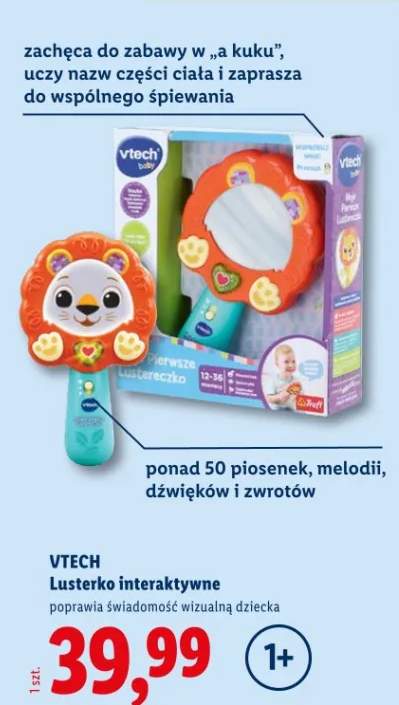 Lusterko interaktywne Vtech poprawia świadomość wizualną dziecka