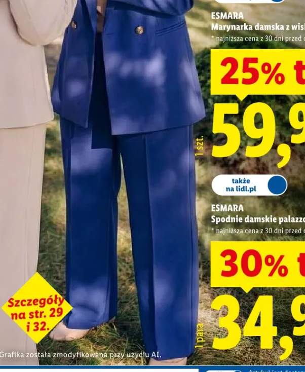 Spodnie damskie palazzo z wiskozą Esmara