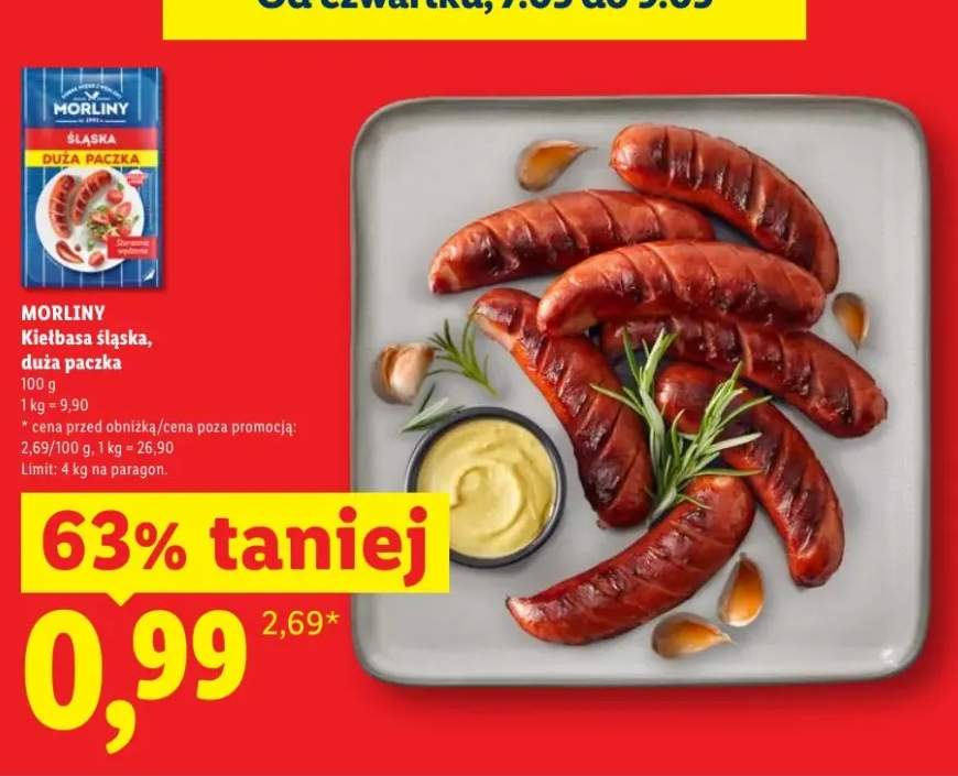 Kiełbasa śląska duża paczka Morliny